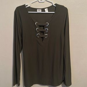 Daytrip Large olive green top